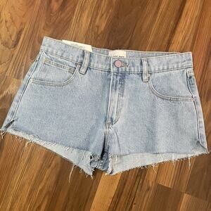 NWT Abrand Women’s 27 A 99 Low Short Mid Rise Light Blue Denim Shorts 90s Y2K